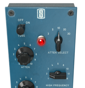 Top-third view of SD-PE1 passive EQ plugin GUI showcasing the Tube Stage on/off switch.
